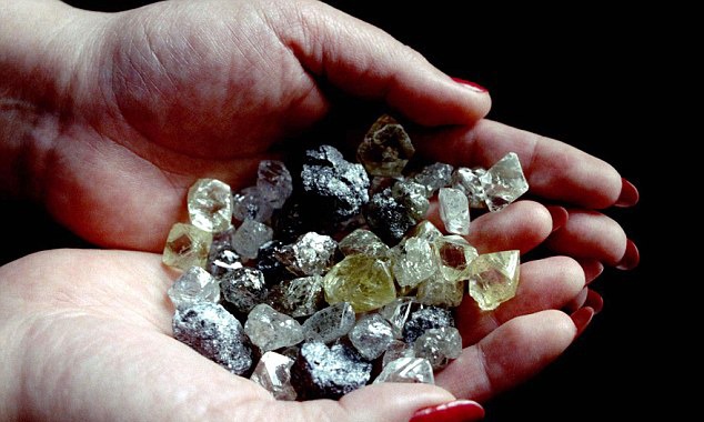 raw diamonds
